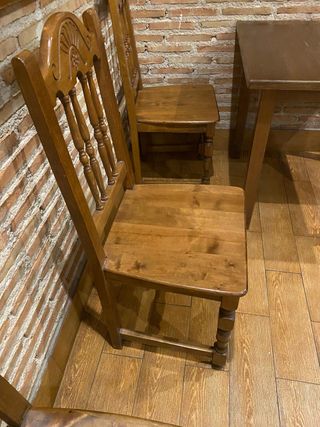 Mesa y Sillas Hostelería Madera Maciza