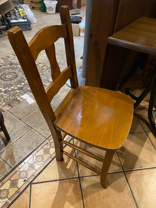 Mesa y Sillas Hostelería Madera Maciza