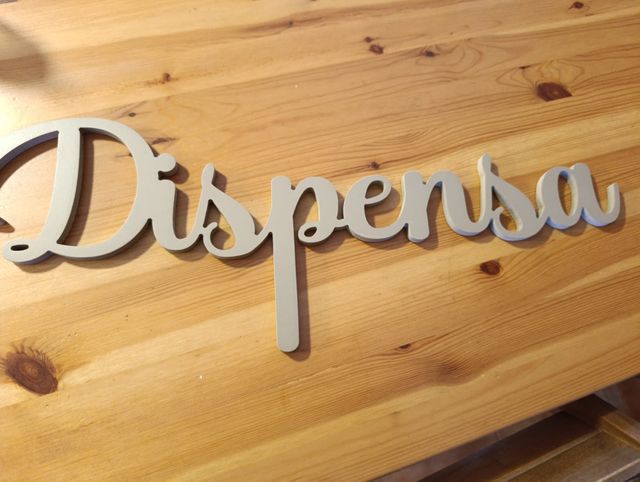 Cartel letras Dispensa madera/plástico
