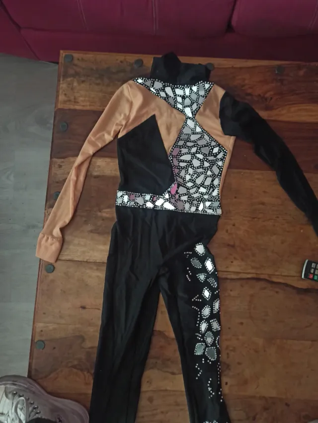 Mono Gimnasia Rítmica Negro Brillante