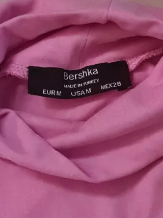 Jersey fino cuello alto rosa