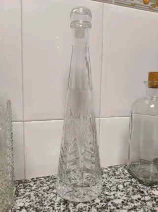 Lote Botellas Decorativas Cristal