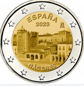 Moneda Conmemorativa España Cáceres 2023