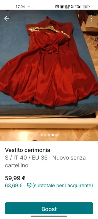 Vestito da cerimonia rosso
