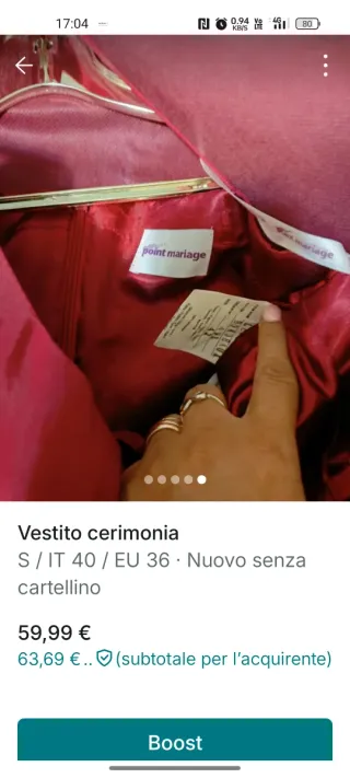 Vestito da cerimonia rosso