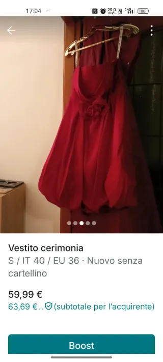 Vestito da cerimonia rosso