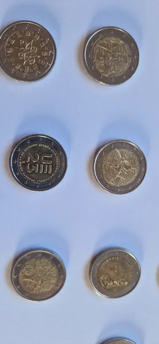 Lote de monedas 2 euros cada una 10€ Lote 80€