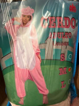 Disfraz de Cerdo Talla M Unisex