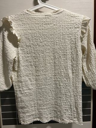 Camiseta Stradivarius Crema Talla L