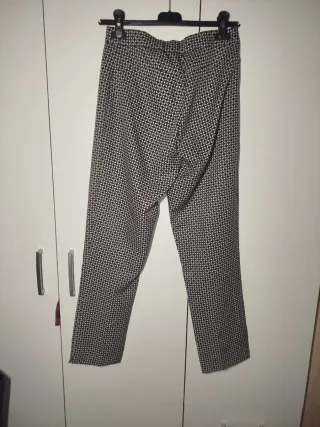Pantaloni donna fantasia geometrica Made in Italy