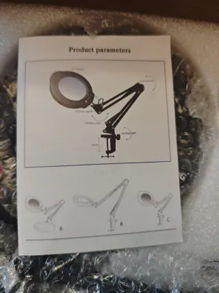 Lámpara LED Escritorio con Lupa 10x