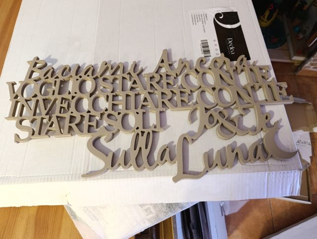 Cartel letras madera Sulla Luna