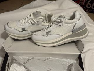 Scarpe Replay bianche e argento