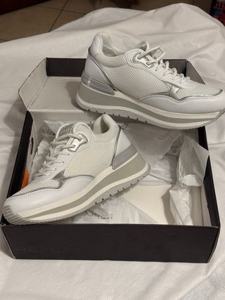 Scarpe Replay bianche e argento
