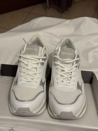 Scarpe Replay bianche e argento