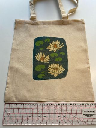 Bolso Tote Crudo Flores Loto