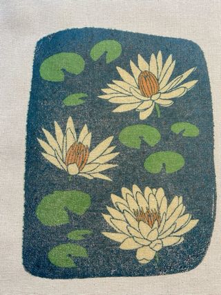 Bolso Tote Crudo Flores Loto