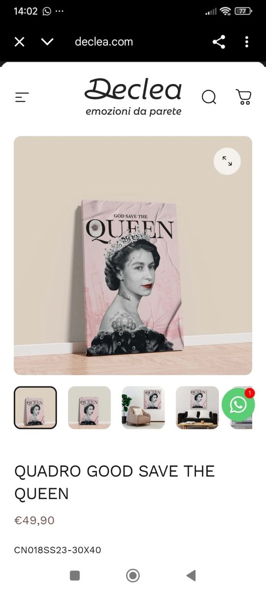 Lienzo God Save The Queen