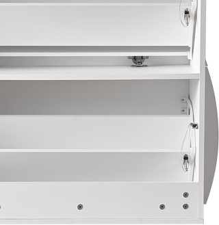 Scarpiera Ondulata in Legno con Finitura Lucida Bi