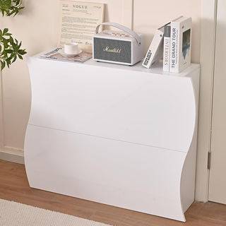 Scarpiera Ondulata in Legno con Finitura Lucida Bi