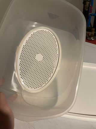 Queijeira Plástico Transparente e Branca