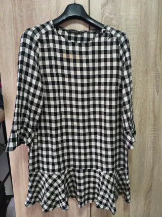 Vestido Zara Cuadros Talla L