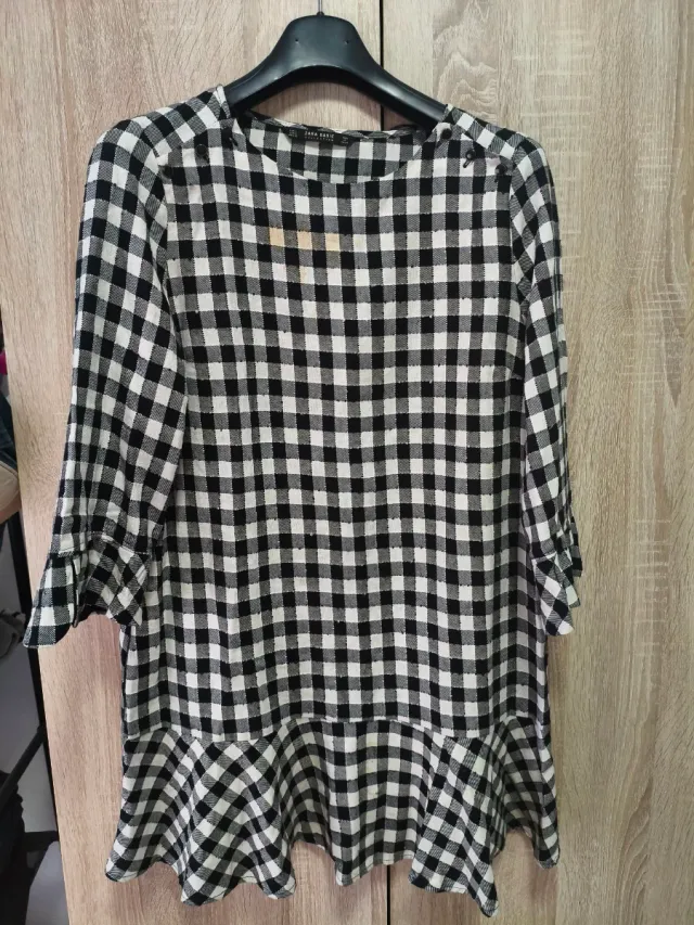 Vestido Zara Cuadros Talla L
