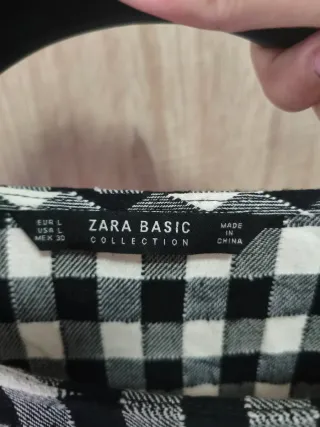 Vestido Zara Cuadros Talla L