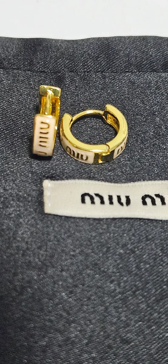 Pendientes Miu Miu Oro y Rosa