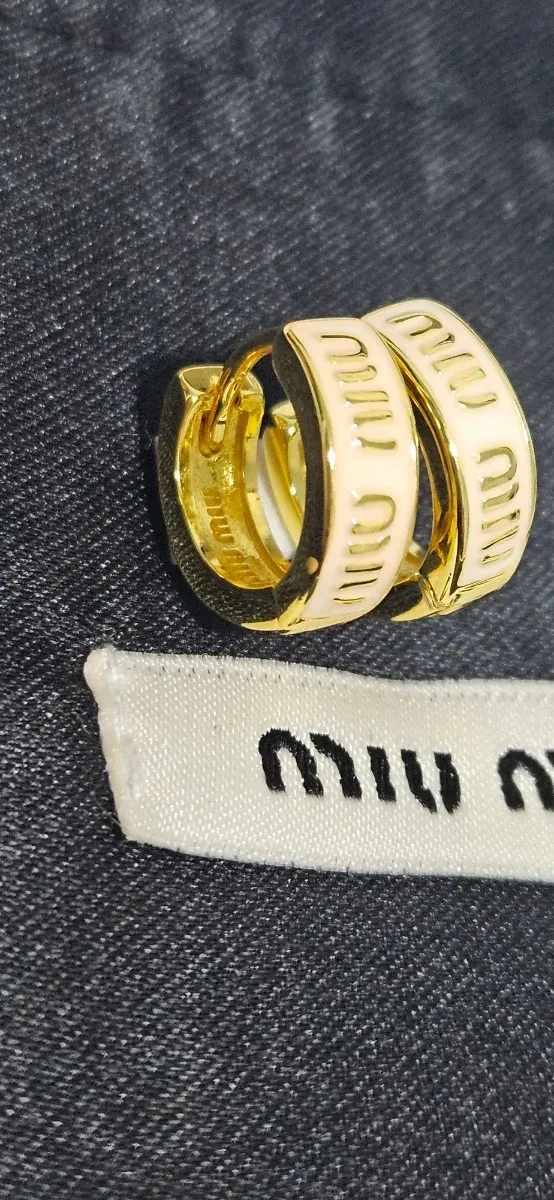 Pendientes Miu Miu Oro y Rosa