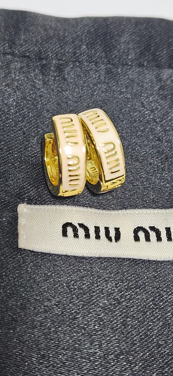 Pendientes Miu Miu Oro y Rosa