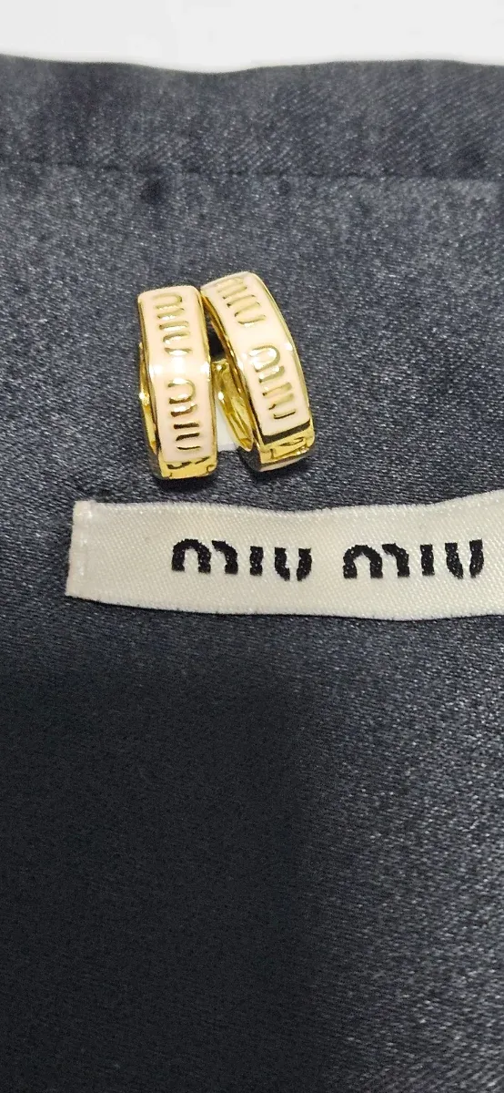 Pendientes Miu Miu Oro y Rosa