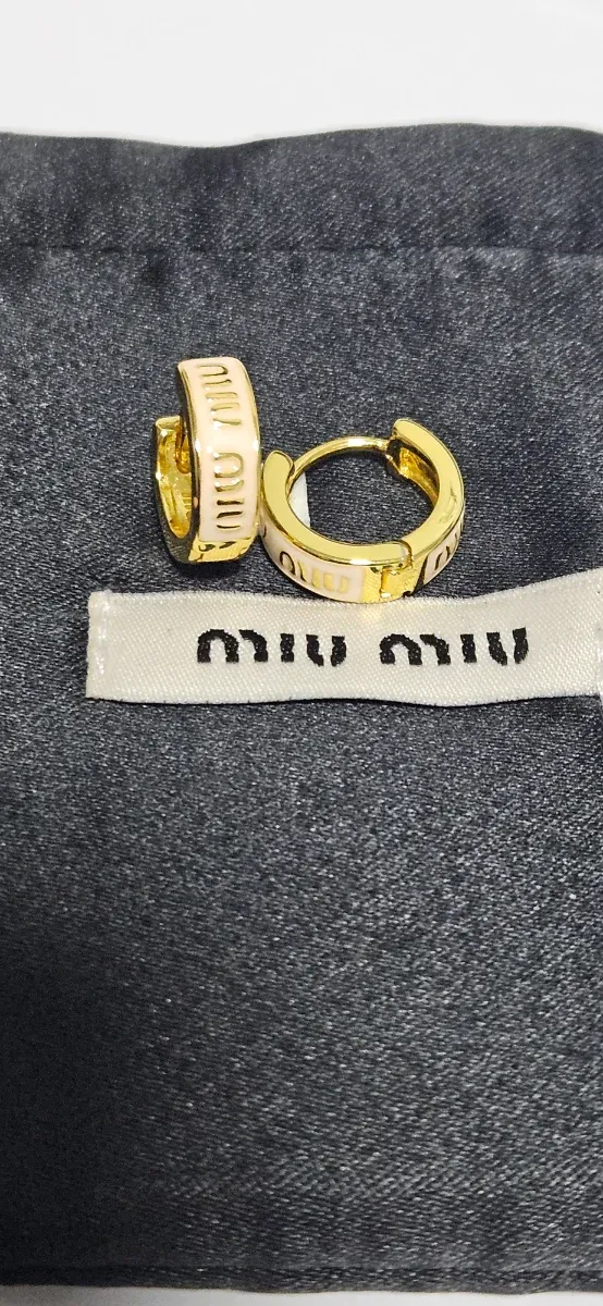 Pendientes Miu Miu Oro y Rosa