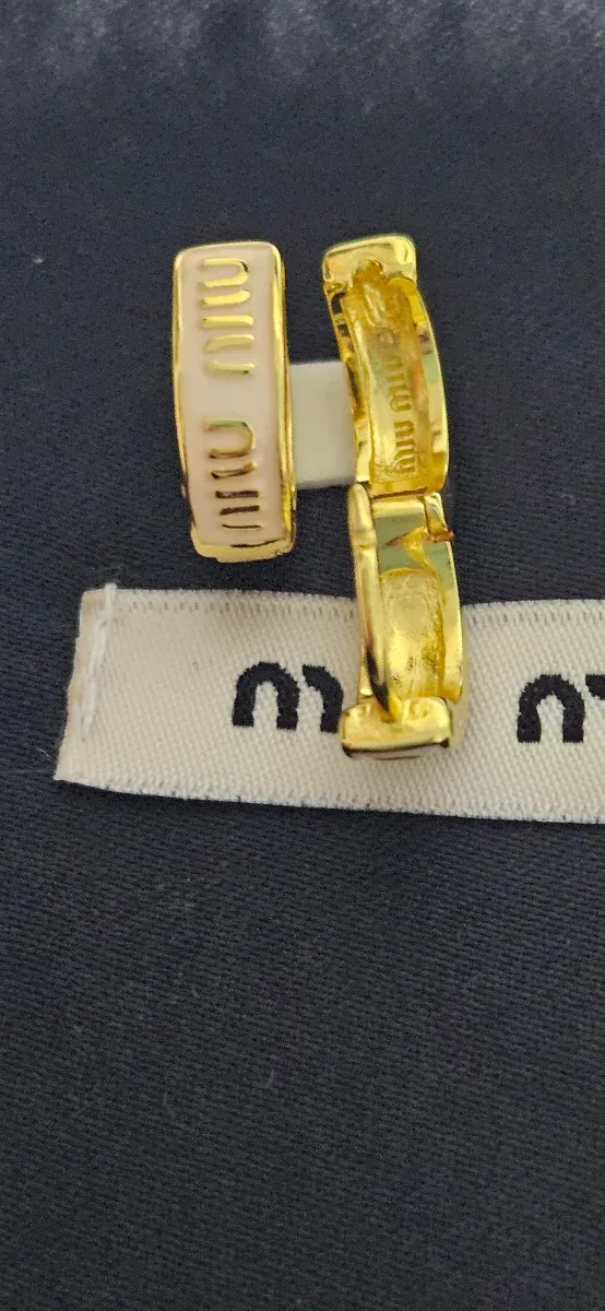 Pendientes Miu Miu Oro y Rosa