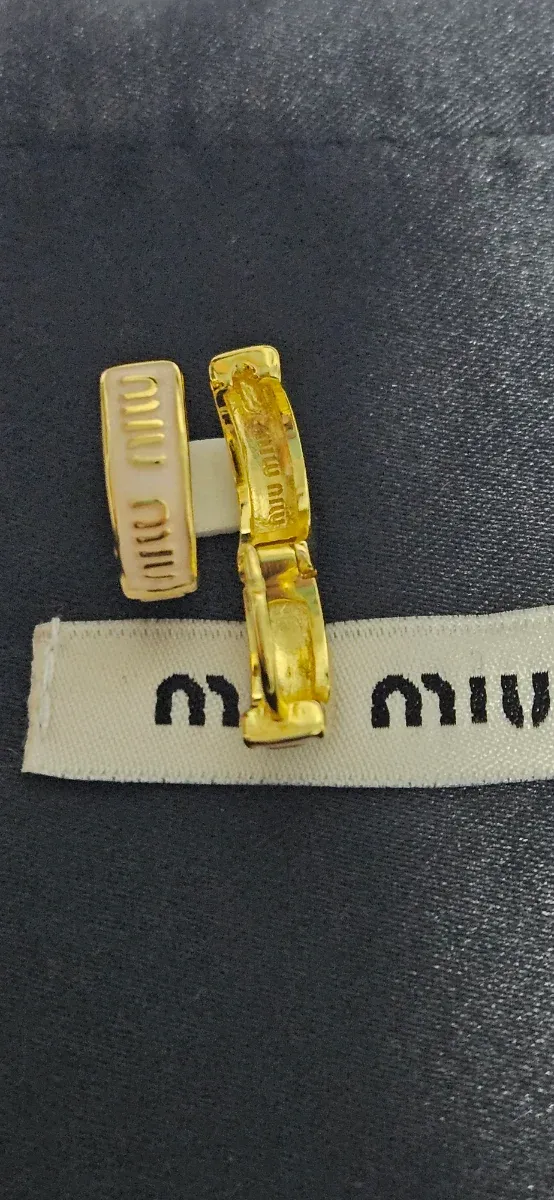 Pendientes Miu Miu Oro y Rosa