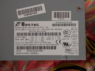 Alimentatore PC Bestec ATX-300-12Z Rev: BC 300W