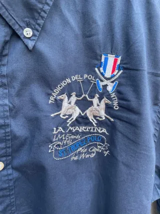 Camisa La Martina Azul Talla XL Slim Fit