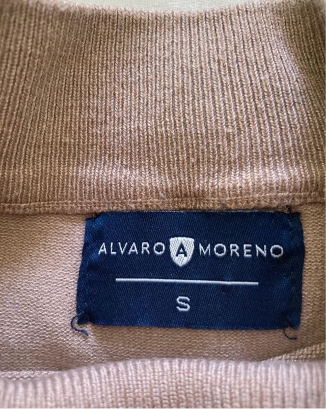 Jersey camel con cremallera