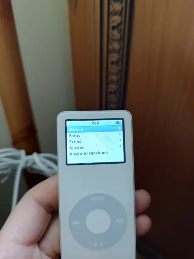 Lote 2 iPods Apple (Azul y Blanco) con cables