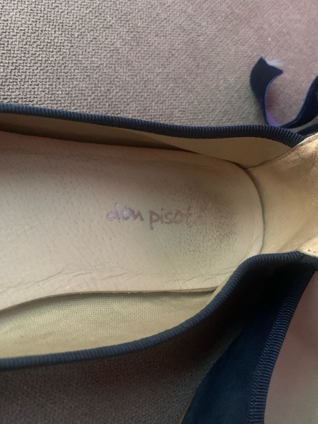 Bailarinas azul marino con lazo T.33