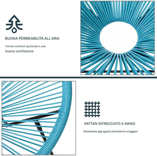 Set Conversazione Arredo Giardino Freddy in Polyra