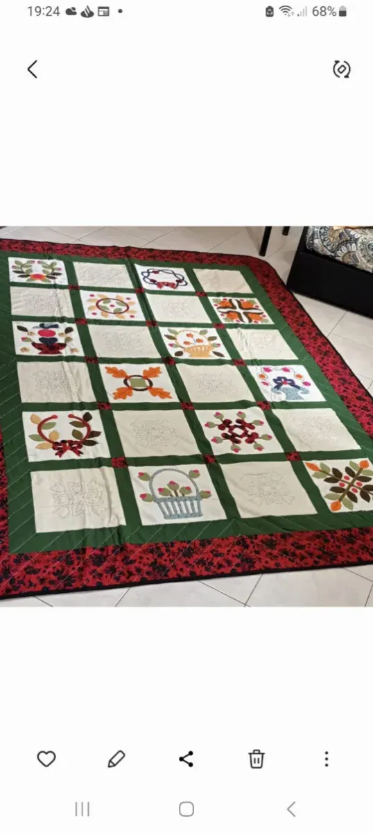 Colcha patchwork artesanal