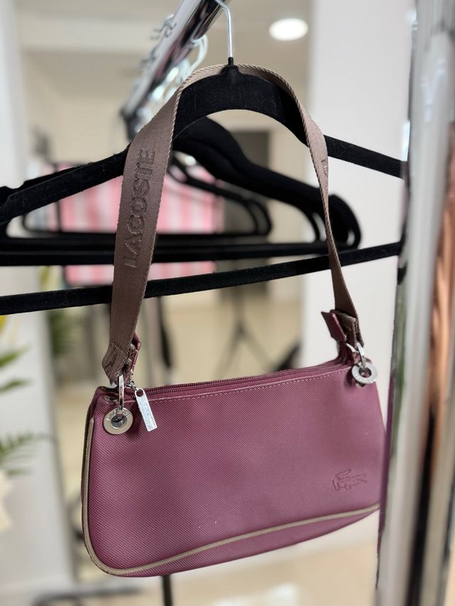 Bolso Lacoste Morado y Marrón