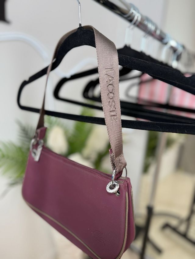 Bolso Lacoste Morado y Marrón