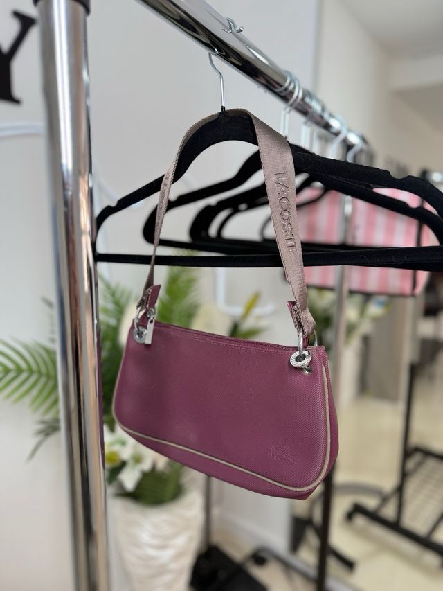 Bolso Lacoste Morado y Marrón