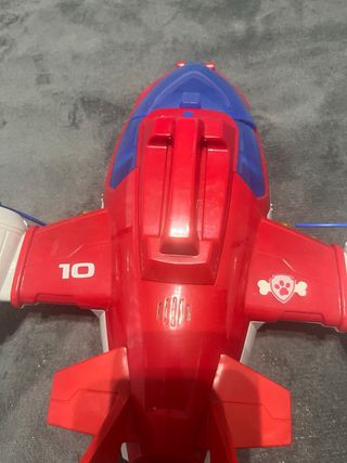 Avión rojo y azul patrulla canina luces y ruido