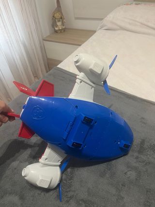 Avión rojo y azul patrulla canina luces y ruido
