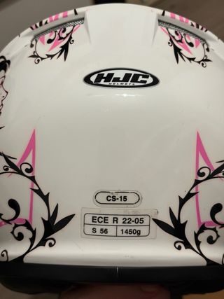 Casco Integral HJC Blanco y Rosa NAVIYA