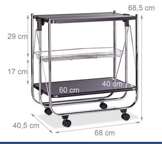 Carrito camarera plegable metálico
