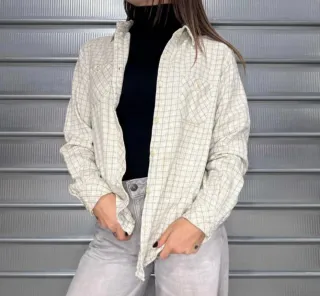 Woolrich camicia donna flanella beige